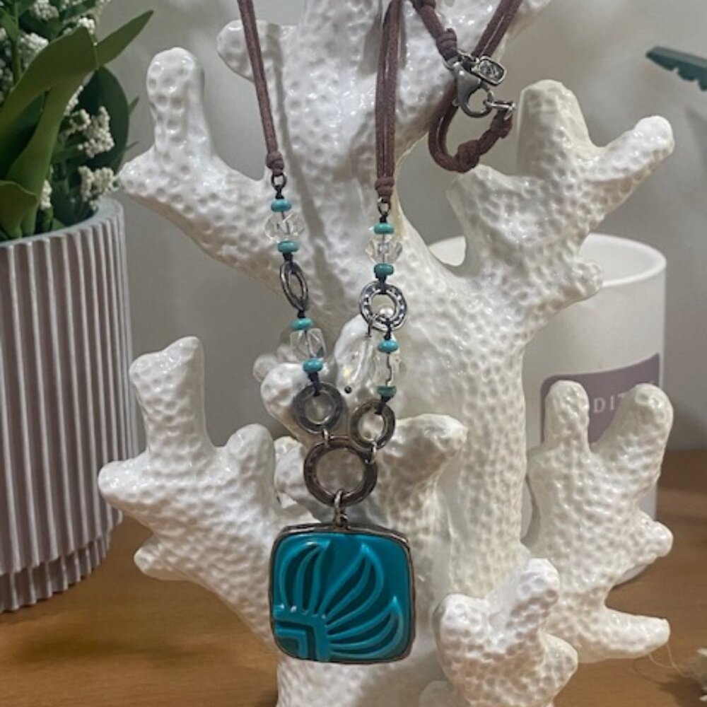 Silpada N2326  'Aqua Grace' Cord Necklace